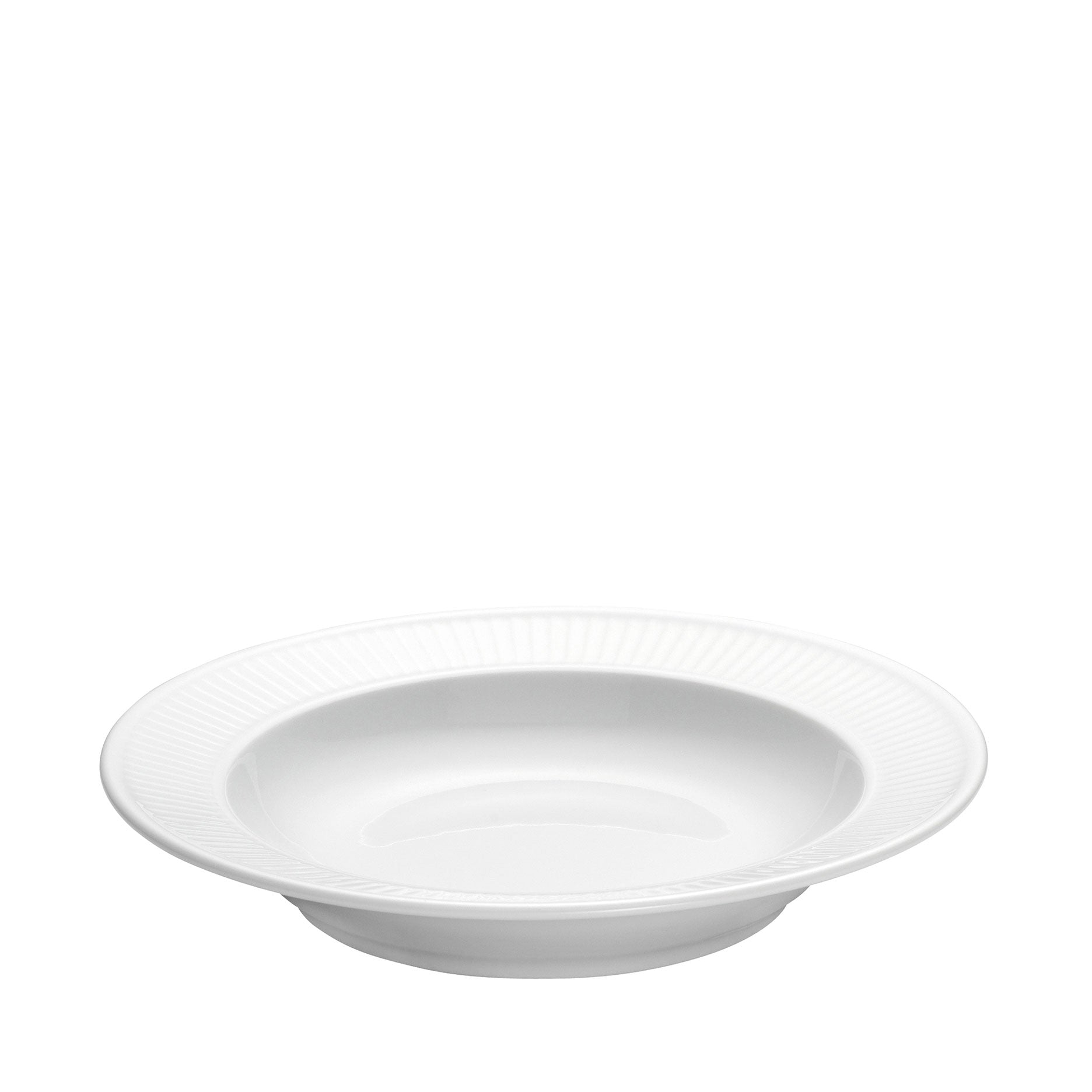 Plissé dyb tallerken Ø22 cm hvid